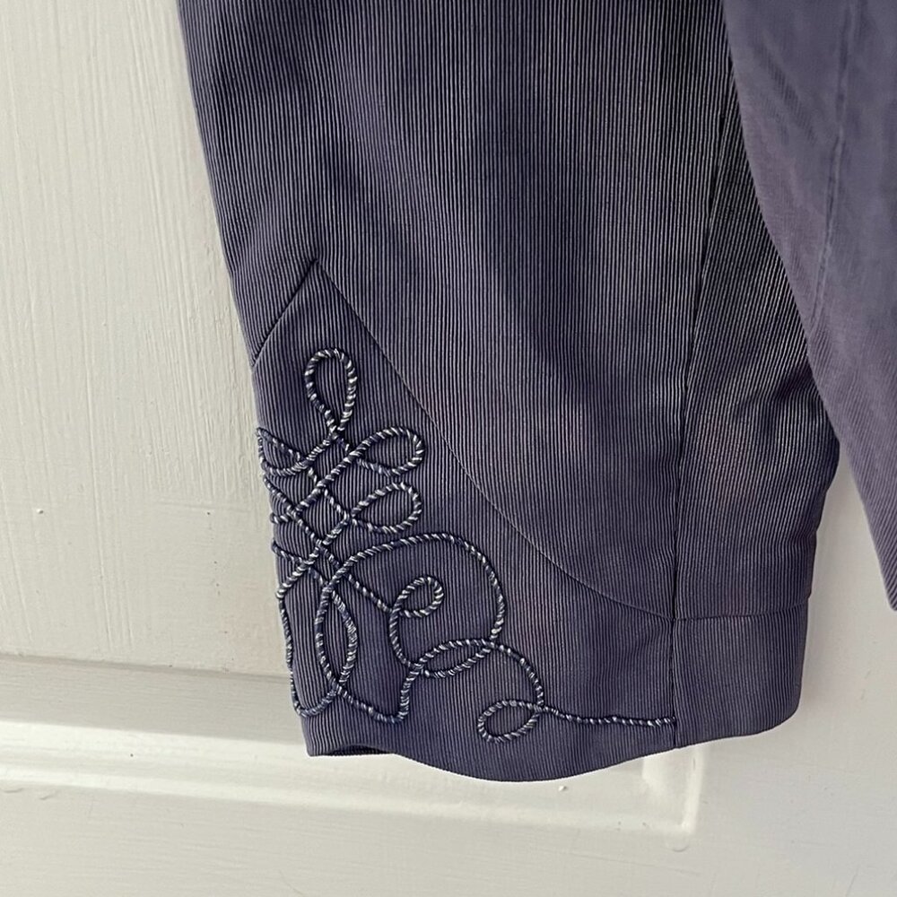 Vintage Longhorn Purple Embroidery Gold-Tone Scroll Claps Western Jacket Sz Med - Picture 10 of 10